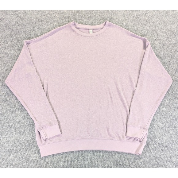 ALO Yoga Tops - Alo Yoga Soho Long Sleeve Crew Neck Alolux Sweatshirt Lavender Purple Oversize M